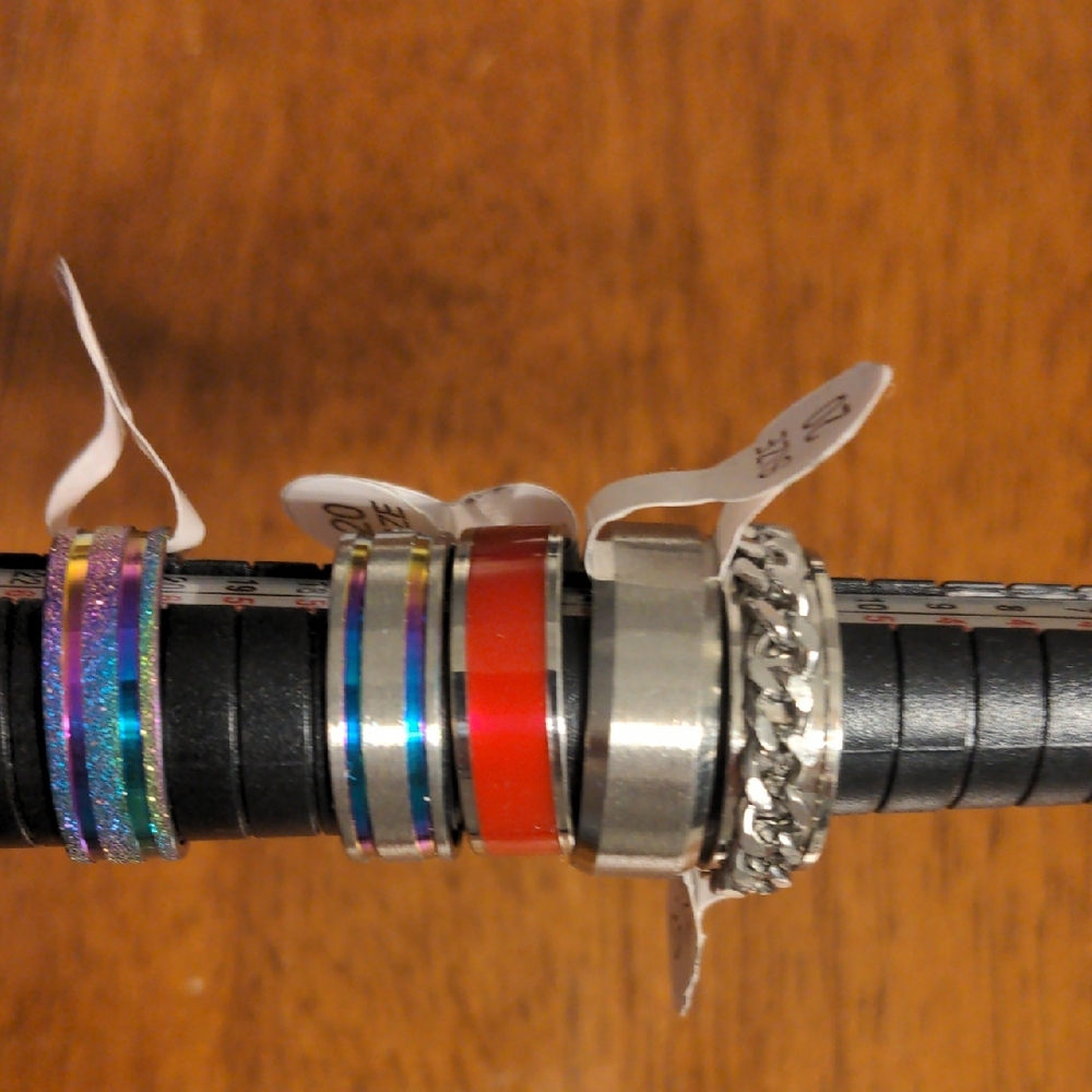 5/$20. Colorful and Silver Ring Set